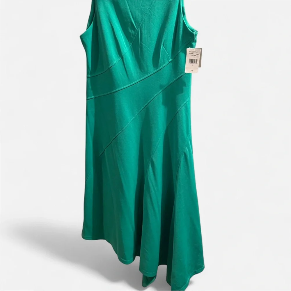 🌿 Danny & Nicole Fern Green Fit & Flare Dress - Size 10 (NWT) - Picture 1 of 4